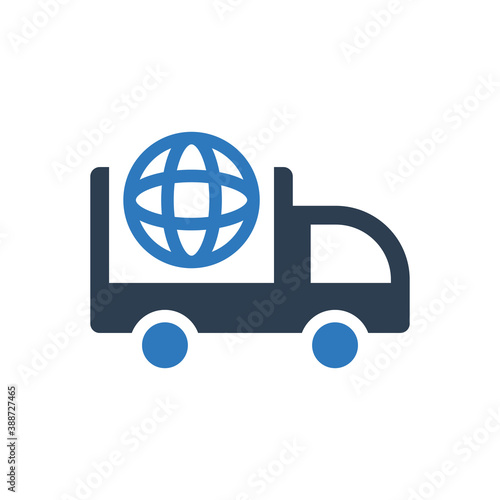 Global Delivery Icon - international transport icon	
