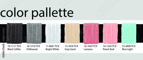 Fashion color palette, trend colors.