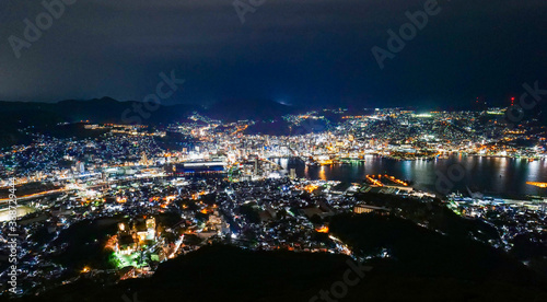 日本三大夜景 長崎 稲佐山から眺望 ワイド