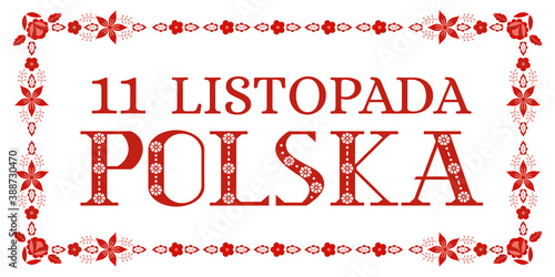 Tela Poland Independence Day background vector