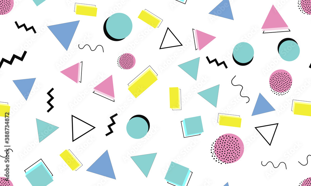 Doodle Fun Background. Memphis Seamless Pattern. Doodle Fun Background. Memphis Seamless Pattern.