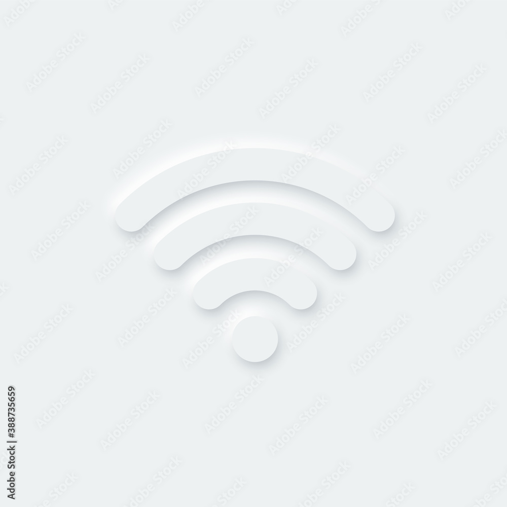 Wifi icon vector sign isolated on white background. Flat vector Wifi icon vector sign isolated on white background. Flat vector
