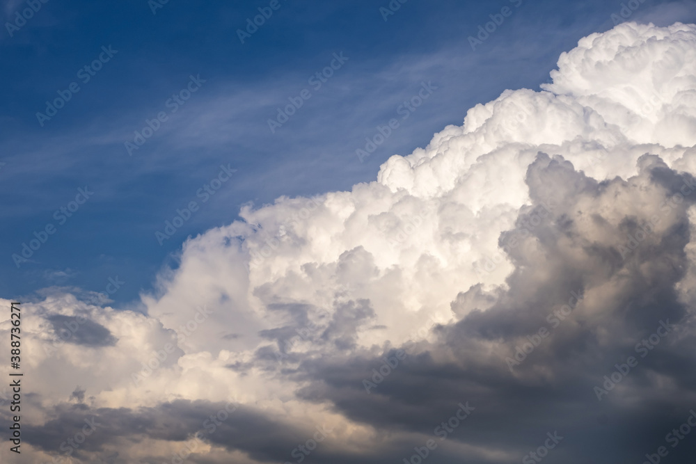 Fototapeta premium blue sky panorama with beautiful clouds. use for sky replacement