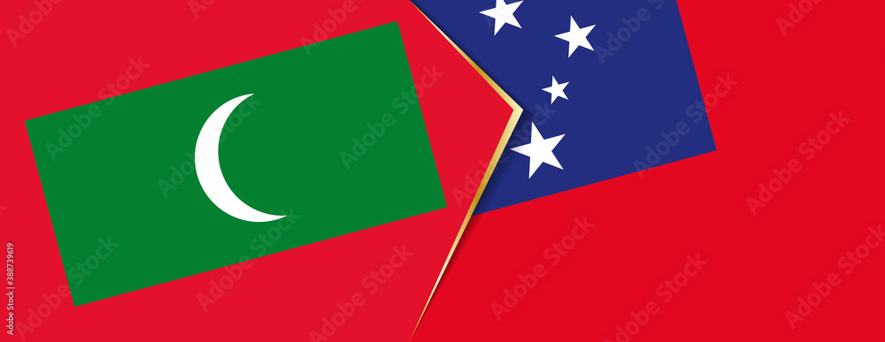 Maldives and Samoa flags, two vector flags. Maldives and Samoa flags, two vector flags.