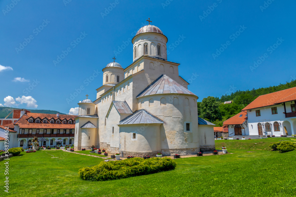 Mileseva Monastery. Medieval 13th century Serbian Orthodox monastery. Founded by Serbian King Stefan Vladislav Nemanjic. Located near Prijepolje, Serbia.