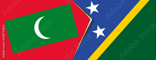 Maldives and Solomon Islands flags, two vector flags.