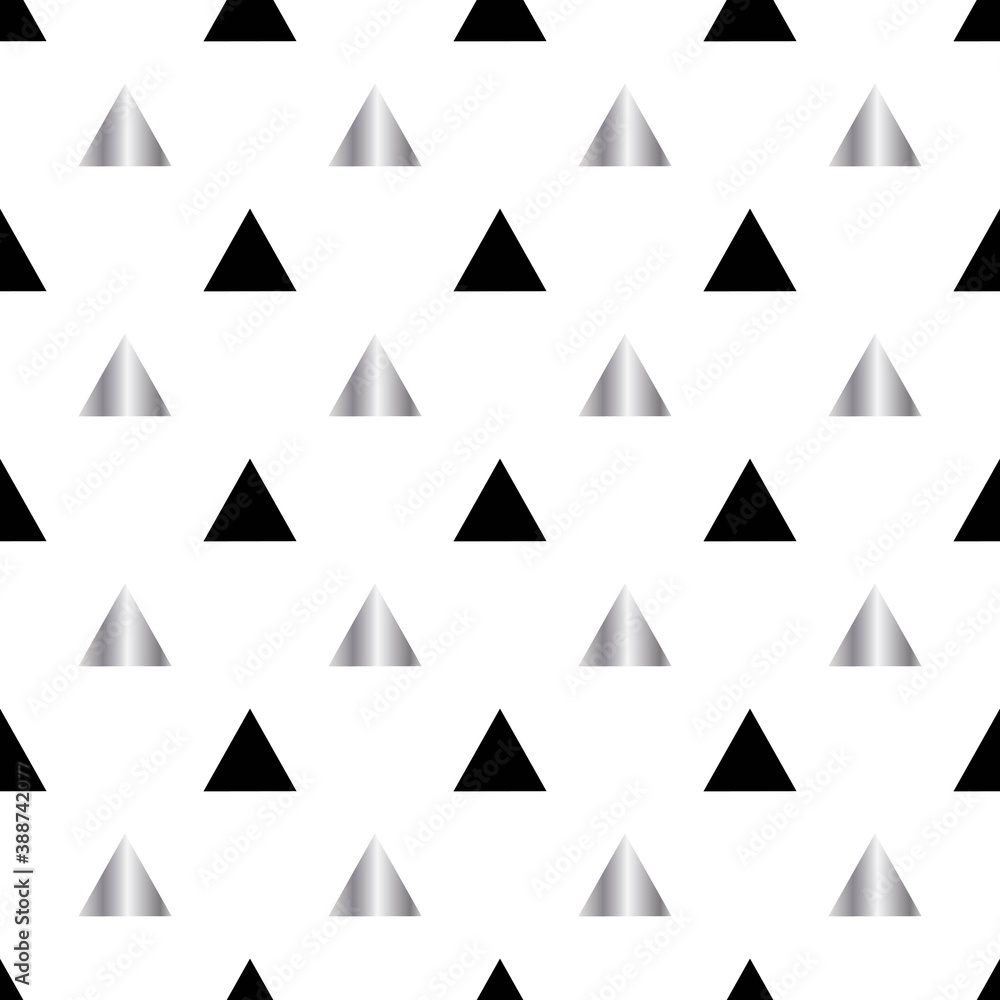 Black pattern triangle on white background . Black pattern triangle on white background .