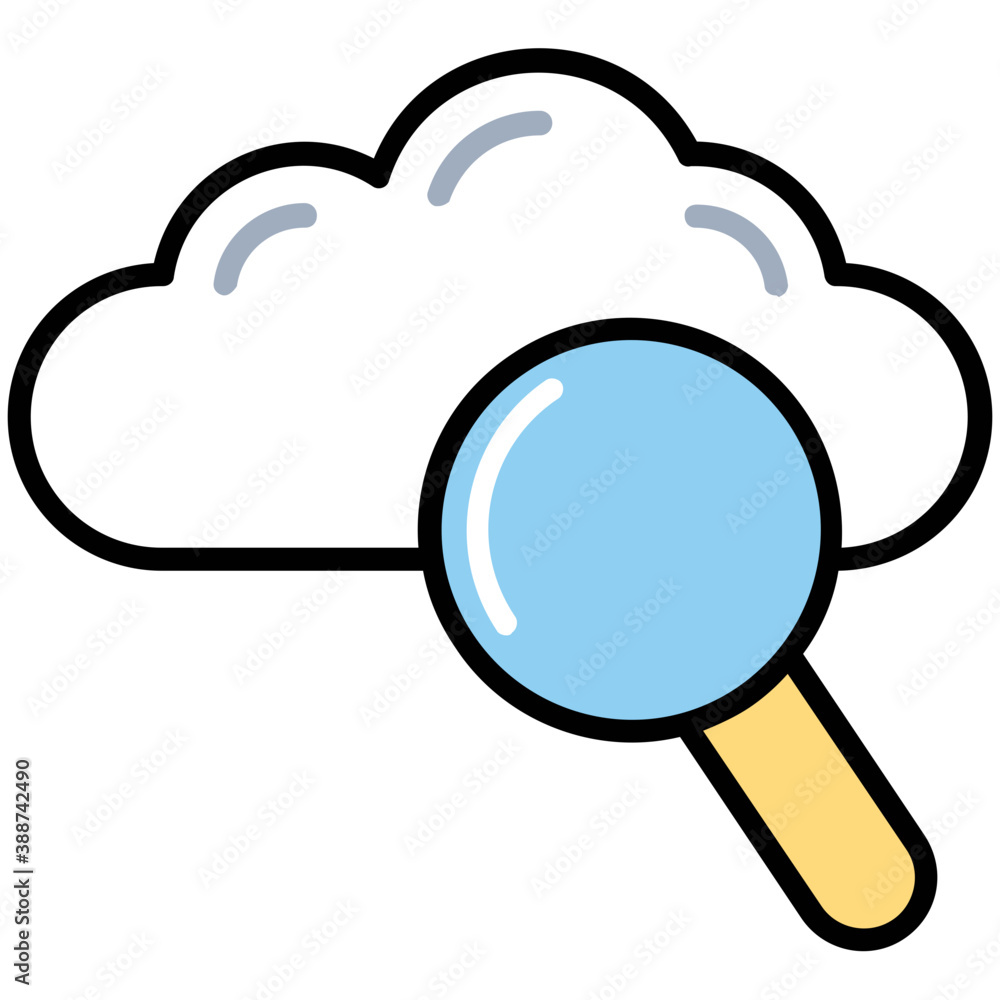 IT system connected to a cloud, design for cloud information icon
IT system connected to a cloud, design for cloud information icon