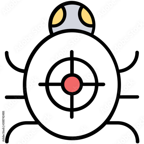 
Bug with focus symbol to denote icon for bug fixing 
