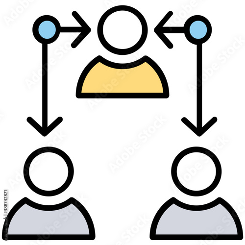 
Human avatar surrounded by a network of entities, this icon is for affiliate marketing 

