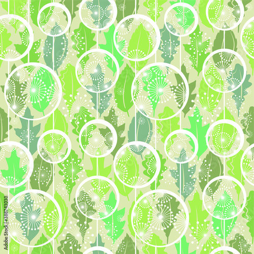 Seamless pattern with leaves