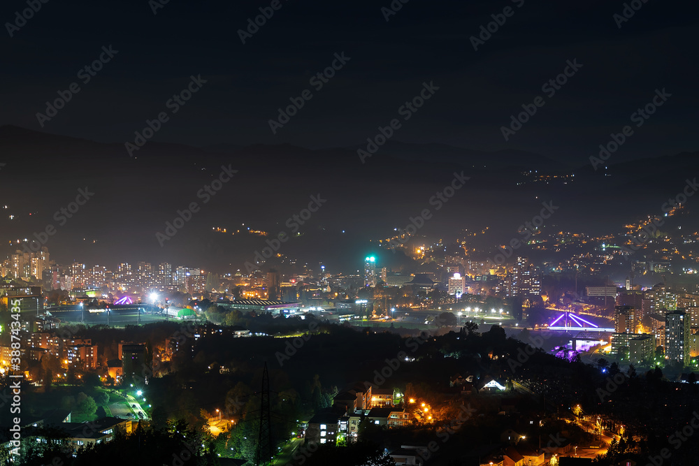 Fototapeta premium Nighttime cityscape