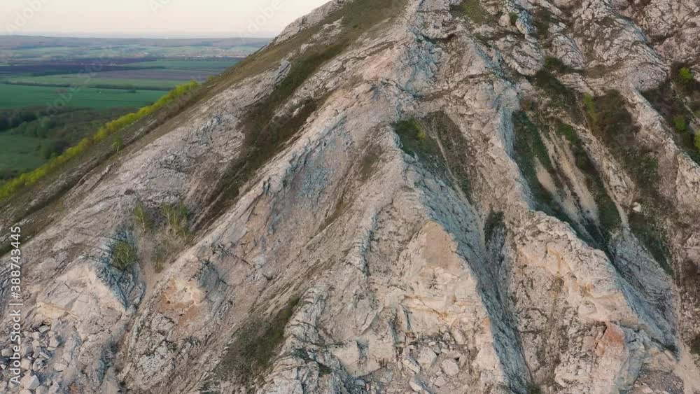 The remain of the reef of the ancient sea, composed of limestone - shikhan Toratau. Aerial view. The remain of the reef of the ancient sea, composed of limestone - shikhan Toratau. Aerial view.