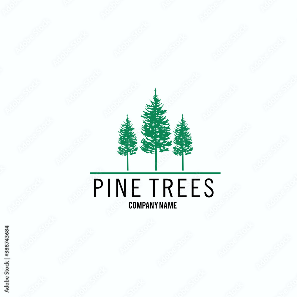 pine trees logo exclusive design inspiration pine trees logo exclusive design inspiration