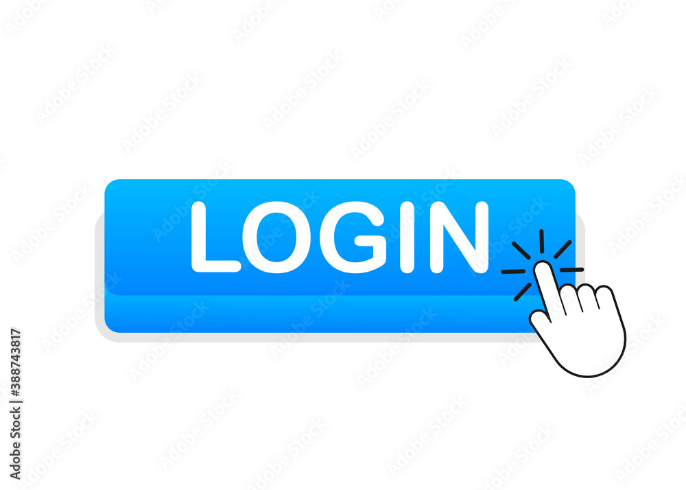 Login. Web banner. Arrow, cursor icon. Arrow vector icon. Hand click. Vector stock illustration. Login. Web banner. Arrow, cursor icon. Arrow vector icon. Hand click. Vector stock illustration.