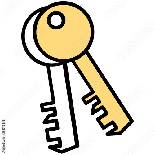 
Pair of keys has been shown to offer keys icon
