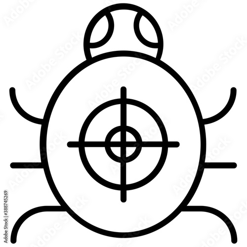 
Bug with focus symbol to denote icon for bug fixing 
