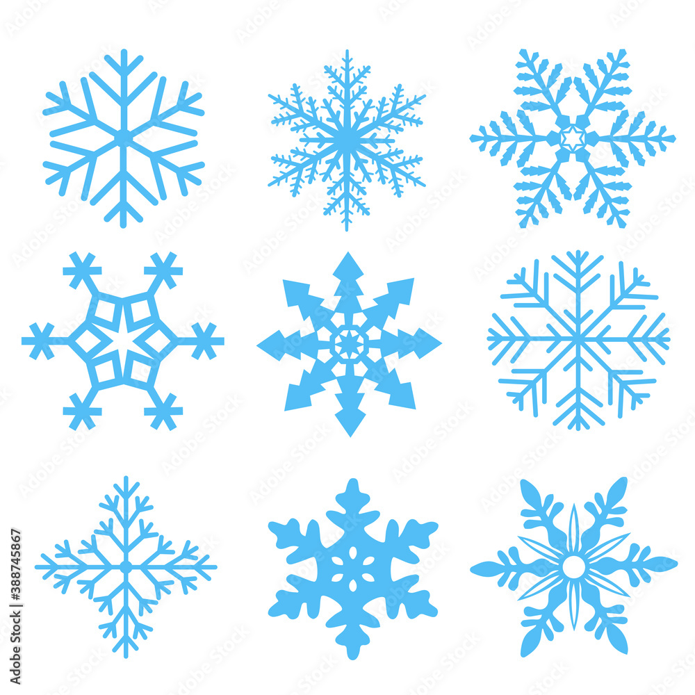 Set of snowflakes Set of snowflakes