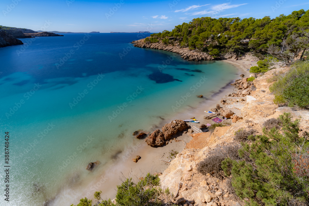 Cala Saladeta beach, Ibiza. Spain.