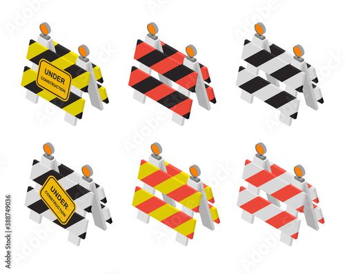 Road sign under construction. Warning sign