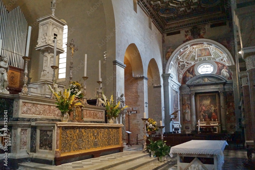 Interior of the Cathedral of the Assumption of Volterra, Tuscany, Italy