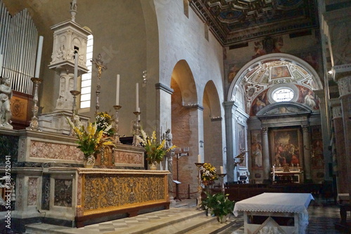 Interior of the Cathedral of the Assumption of Volterra, Tuscany, Italy