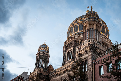 New Synagogue Berlin - Centrum Judaicum in the evening light on September 25, 2018 Berlin, Germany