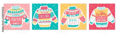 Christmas ugly sweaters posters