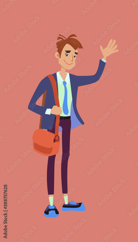 A teenager about eighteen years old, a young man in full growth, a first-year student welcomes you. A teenager about eighteen years old, a young man in full growth, a first-year student welcomes you.