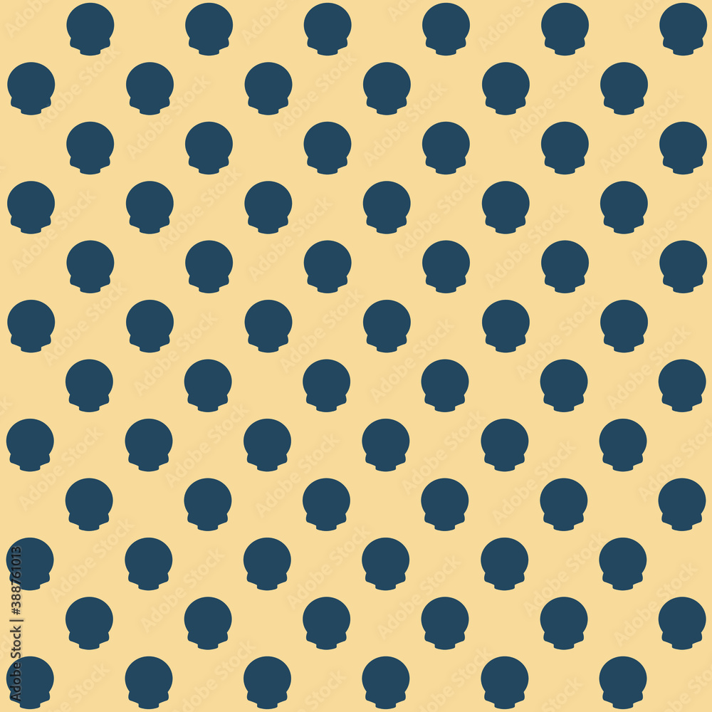 Dark blue skull shadow on light brown background repeat pattern Dark blue skull shadow on light brown background repeat pattern