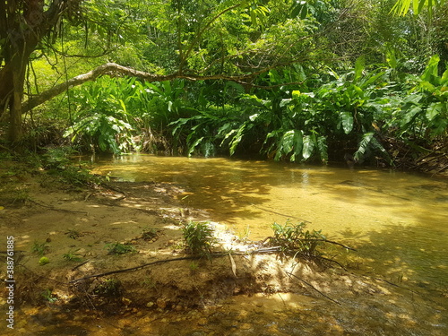 The waterfall that flows naturally