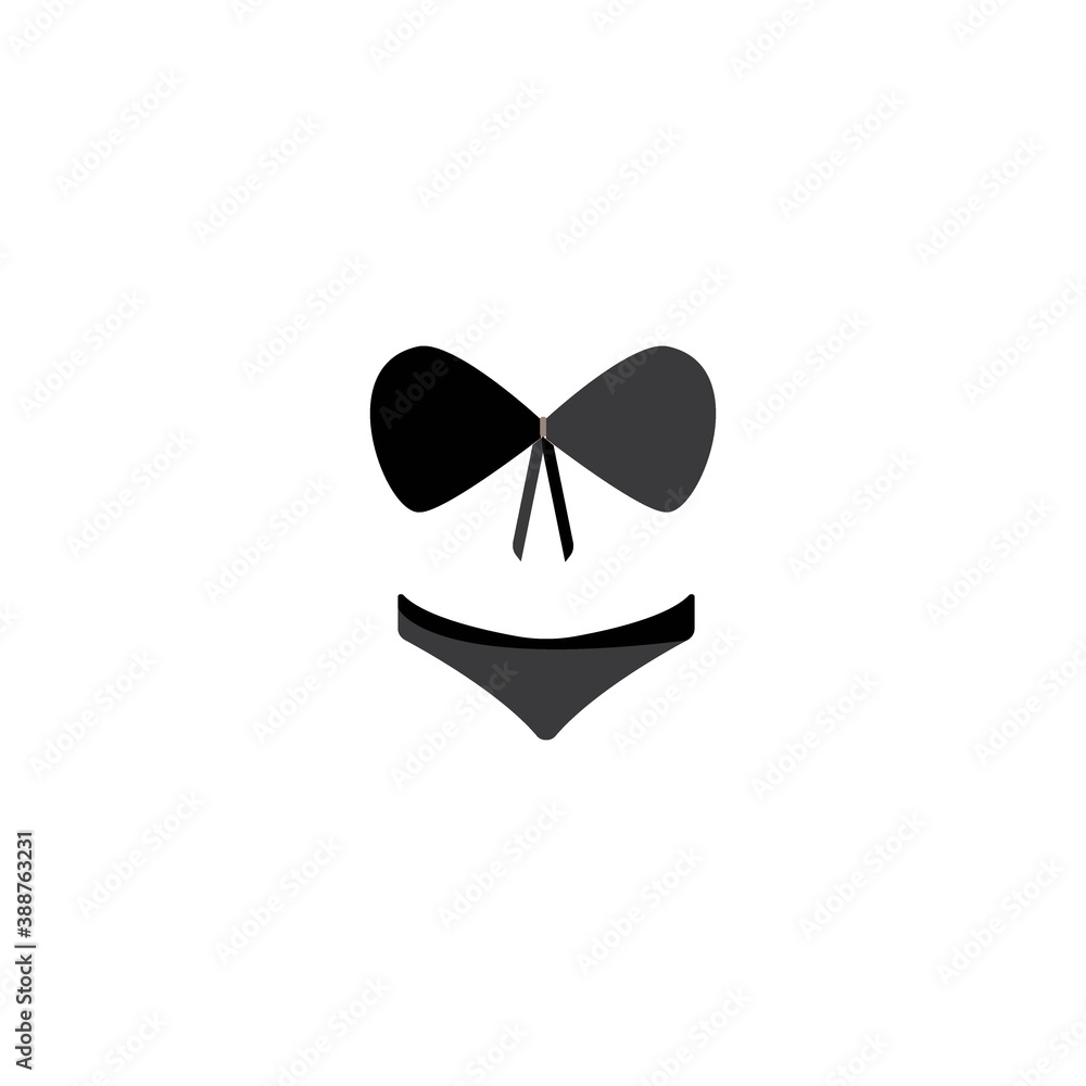 Fototapeta premium Women's underwear icon logo, vector design