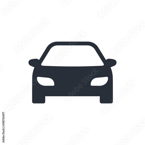 Passenger car. Vector icon isolated on white background.