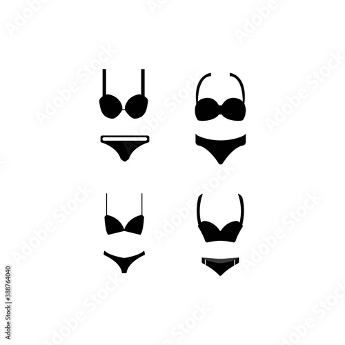 Women's underwear icon logo, vector design