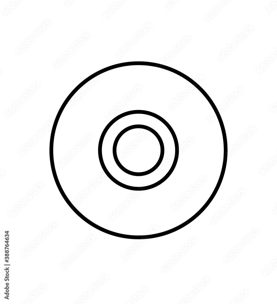 musical disc line size stereo sound record isolated on white background musical disc line size stereo sound record isolated on white background