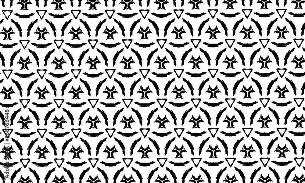 triangle and cross pattern linked with curved elements. triangle and cross pattern linked with curved elements.