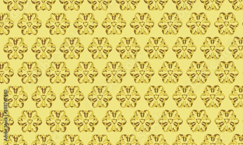  three petals overlap yellow flower pattern.