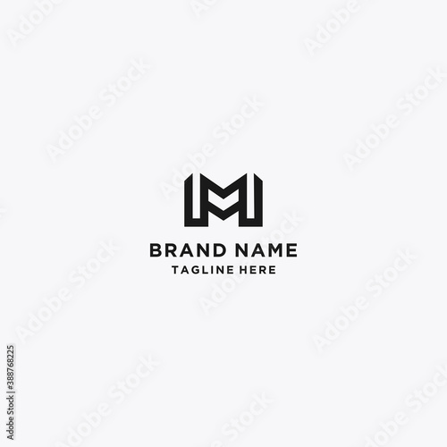 letter M logo design vector abstract template download