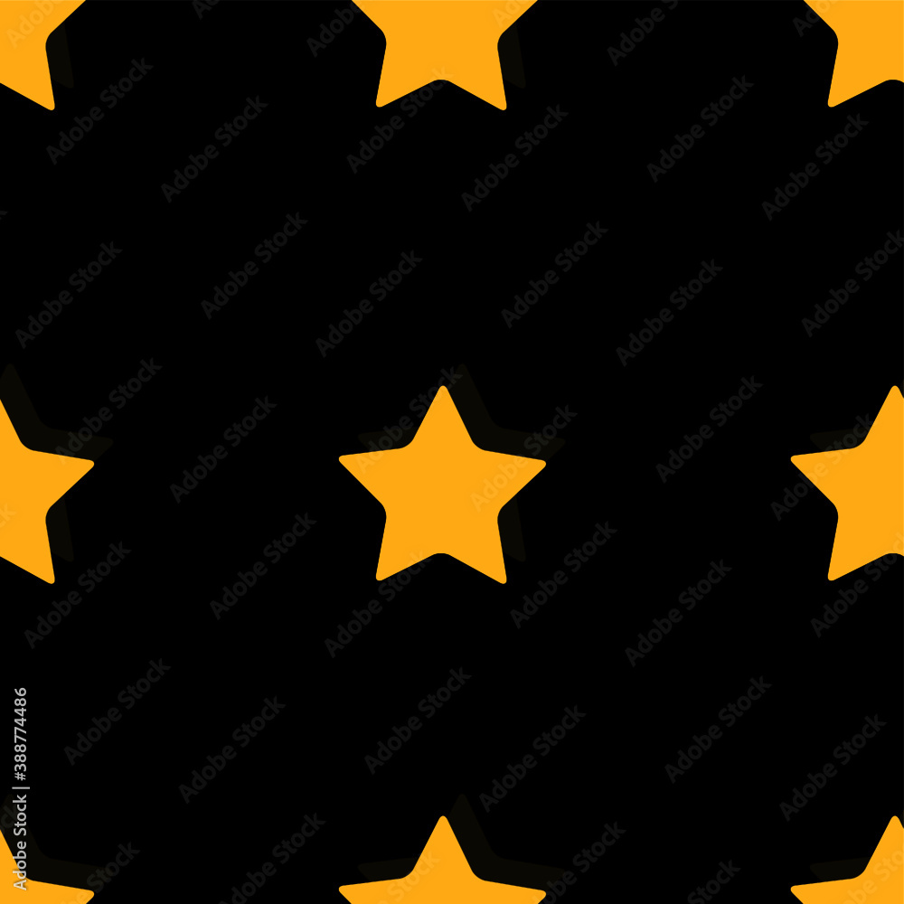 Seamless vector pattern with stars in black and gold (yellow) colors Seamless vector pattern with stars in black and gold (yellow) colors