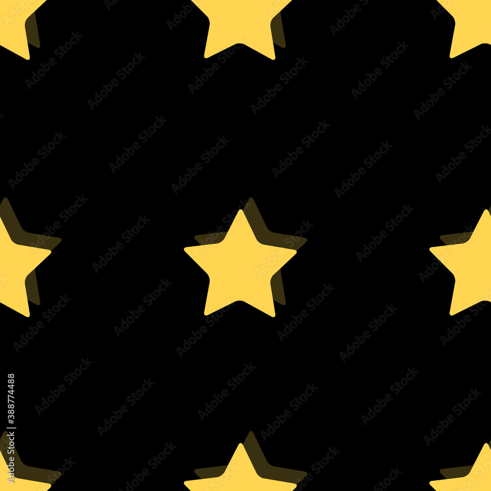 Seamless pattern with stars in black and gold (yellow) colors Seamless pattern with stars in black and gold (yellow) colors