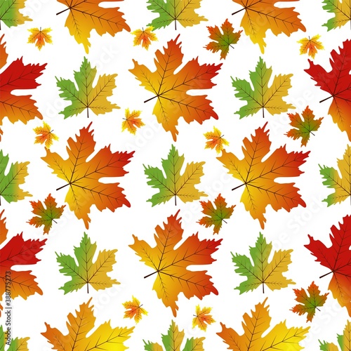 Happy Thanksgiving Day seamless pattern with holiday objects in flat style.