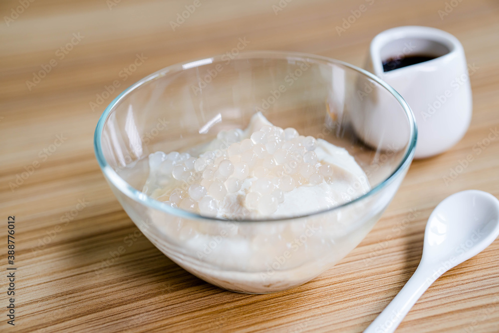 hot or cold taho with sugar syrup and tapioca pearls hot or cold taho with sugar syrup and tapioca pearls