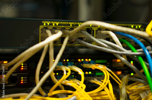 High-speed internet equipment installed in the operator's control room.