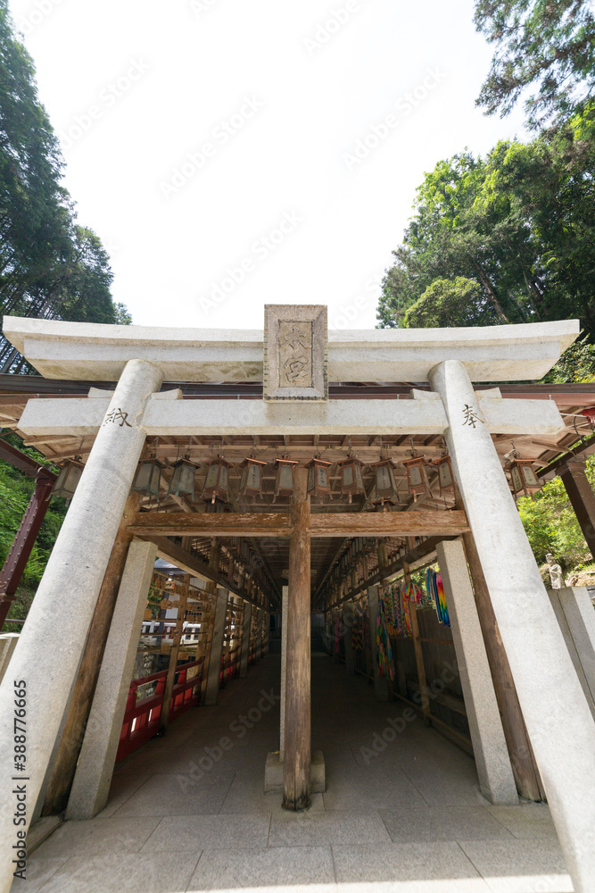 金峯山寺脳天大神龍王院の参道と鳥居