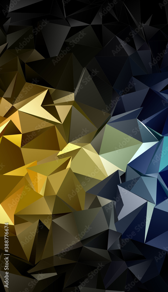 Fototapeta premium 3d Triangles, abstract background. Design wallpaper.