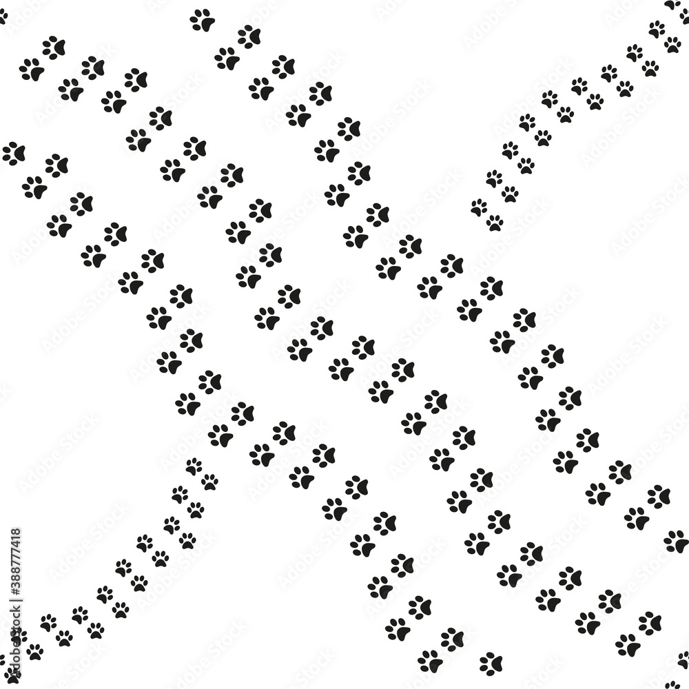 Animal footprint seamless pattern. Animal footprint seamless pattern.