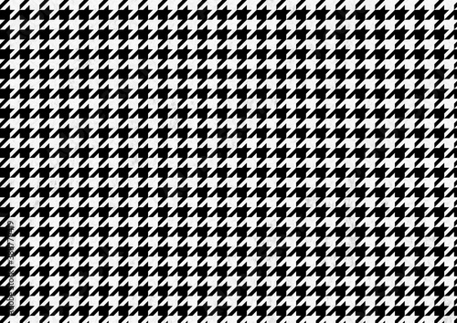 和紙に描かれた白黒の千鳥格子模様、和柄パターン背景素材