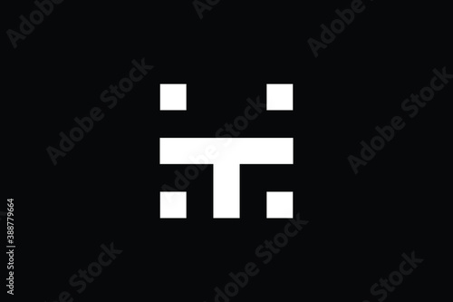HT logo letter design on luxury background. TH logo monogram initials letter concept. HT logo design. TH elegant and Professional letter icon design on black background. H T HT TH