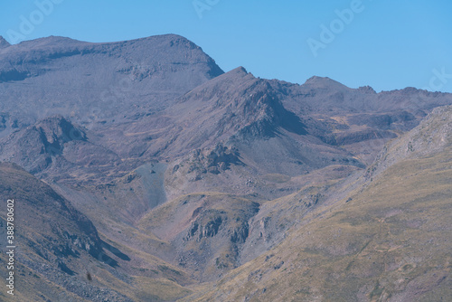 Mountainous landscape of Sierra Nevada in southern Spain