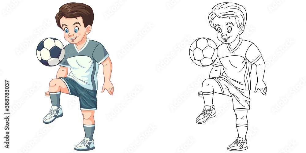 Soccer Ball, Football, Cartoon, Football Player, Sports, Drawing, Boy,  Sports Equipment transparent background PNG clipart | HiClipart